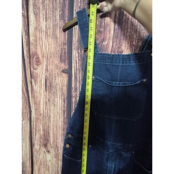 ASOS Overalls Womens Size 8 Denim Jean Bib Slim Leg Button Side - Picture 6 of 10